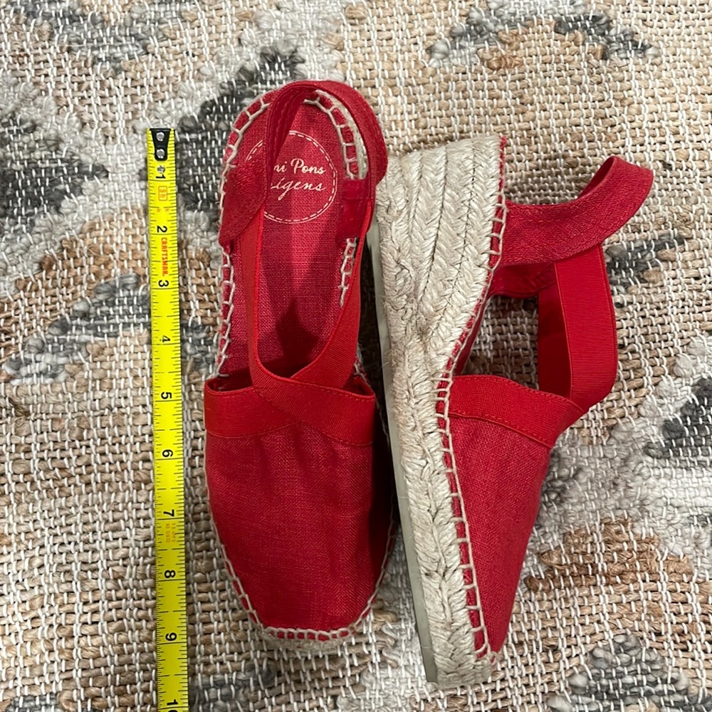 Toni Pons Origens Espadrilles Sz 35 Red